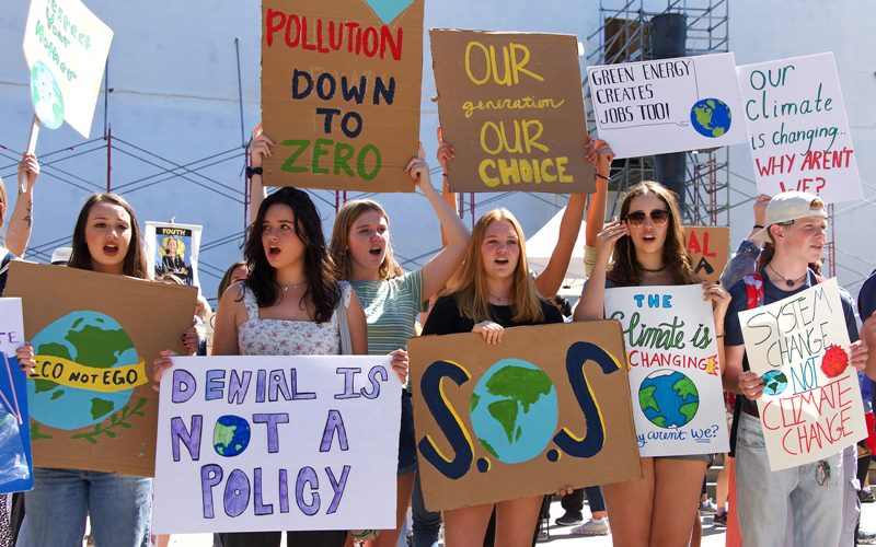 Climate action protestors