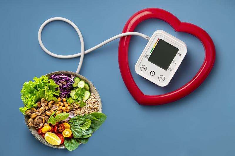 Flexitarian food and blood pressure machine